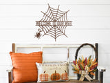 Welcome To Our Web Sign, Metal Porch Sign, Fall Door Hanger, Fall Metal Sign, Metal Fall Sign, Fall Sign, Porch Sign, Custom Halloween Sign