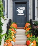 Haunted House Family Name Sign, Metal Porch Sign, Fall Door Hanger, Fall Metal Sign, Metal Fall Sign, Fall Sign, Porch Sign, Halloween Porch