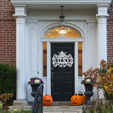Haunted House Family Name Sign, Metal Porch Sign, Fall Door Hanger, Fall Metal Sign, Metal Fall Sign, Fall Sign, Porch Sign, Halloween Porch