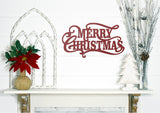 Merry Christmas Metal Porch Sign ~ Custom Metal Door Hanger, Personalized Christmas Decor, Winter Porch Sign, Metal Christmas Sign, Family