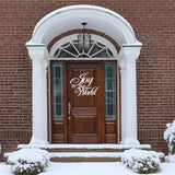 Joy To The World Porch Sign ~ Custom Metal Door Hanger, Personalized Christmas Decor, Winter Porch Sign, Metal Christmas Sign, Christian