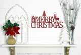 Merry Christmas Metal Porch Sign ~ Custom Metal Door Hanger, Personalized Christmas Decor, Winter Porch Sign, Metal Christmas Sign, Family