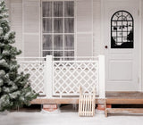 Christmas Window Scene Porch Sign ~ Christmas Door Hanger, Personalized Christmas Décor, Custom Winter Porch Sign, Metal Christmas Sign
