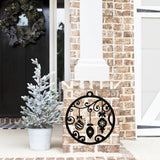 Christmas Ornament Porch Sign ~ Christmas Door Hanger, Personalized Christmas Décor, Custom Winter Porch Sign, Metal Christmas Sign