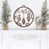 Christmas Ornament Porch Sign ~ Christmas Door Hanger, Personalized Christmas Décor, Custom Winter Porch Sign, Metal Christmas Sign
