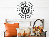 Spider Web Monogram Steel Sign ~ Metal Porch Sign, Fall Door Hanger, Fall Metal Sign, Metal Fall Sign, Fall Sign, Fall Porch Sign, Autumn