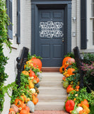 Pumpkin Custom Last Name Sign, Metal Porch Sign, Fall Door Hanger, Fall Metal Sign, Metal Fall Sign, Fall Sign, Porch Sign, Custom Autumn