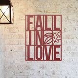 Fall In Love Word Art Sign, Metal Porch Sign, Fall Door Hanger, Fall Metal Sign, Metal Fall Sign, Fall Sign, Porch Sign, Custom Fall Sign