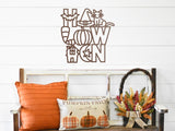 Halloween Word Art Sign, Metal Porch Sign, Fall Door Hanger, Fall Metal Sign, Metal Fall Sign, Fall Sign, Porch Sign, Custom Fall Sign