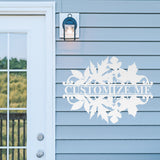 Custom Fall Leaf Name Sign, Metal Porch Sign, Fall Door Hanger, Fall Metal Sign, Metal Fall Sign, Fall Sign, Porch Sign, Thanksgiving Sign