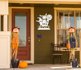 Haunted House Family Name Sign, Metal Porch Sign, Fall Door Hanger, Fall Metal Sign, Metal Fall Sign, Fall Sign, Porch Sign, Halloween Porch
