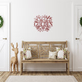 Poinsettia Family Last Name Sign ~ Christmas Door Hanger, Personalized Christmas Décor, Custom Winter Porch Sign, Metal Christmas Sign