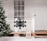 Snowflake Family Name Christmas Sign ~ Christmas Door Hanger, Personalized Christmas Décor, Custom Winter Porch Sign, Metal Christmas Sign