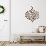 Ornament Merry Christmas Sign ~ Christmas Door Hanger, Personalized Christmas Décor, Custom Winter Porch Sign, Metal Christmas Sign