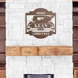 Christmas Truck Custom Outdoor Sign ~ Christmas Door Hanger, Personalized Christmas Décor, Custom Winter Porch Sign, Christmas Porch Sign