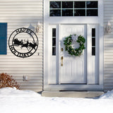 Happy Holidays Custom Outdoor Sign ~ Christmas Door Hanger, Personalized Christmas Décor, Custom Winter Porch Sign, Christmas Porch Sign