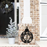 Christmas Ornament Monogram Sign ~ Christmas Door Hanger, Personalized Christmas Décor, Custom Winter Porch Sign, Christmas Porch Sign