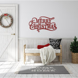 Merry Christmas Metal Porch Sign ~ Custom Metal Door Hanger, Personalized Christmas Decor, Winter Porch Sign, Metal Christmas Sign, Family