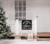 Hot Cocoa & Chaos Served Here Porch Sign ~ Custom Metal Door Hanger, Personalized Christmas Décor, Winter Porch Sign, Metal Christmas Sign