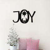 Joy Nativity Scene Christmas Porch Sign ~ Custom Metal Door Hanger, Personalized Christmas Décor, Winter Porch Sign, Metal Christmas Sign