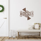 Peppermint Last Name Christmas Sign ~ Christmas Door Hanger, Personalized Christmas Décor, Custom Winter Porch Sign, Metal Christmas Sign