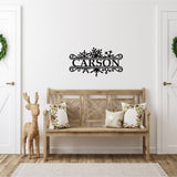 Snow Last Name Christmas Sign ~ Christmas Door Hanger, Personalized Christmas Décor, Custom Winter Porch Sign, Metal Christmas Sign