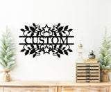Holly Last Name Christmas Sign ~ Christmas Door Hanger, Personalized Christmas Décor, Custom Winter Porch Sign, Metal Christmas Sign
