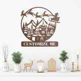 Family Christmas Custom Outdoor Sign ~ Christmas Door Hanger, Personalized Christmas Décor, Custom Winter Porch Sign, Christmas Porch Sign