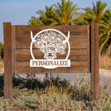 Silly Cow Personalized Family Name Sign ~ Metal Porch Sign | Metal Gate Sign | Farm Entrance Sign | Metal Farmhouse | Cow Sign