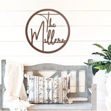 Personalized Metal Sign, Metal art Sign,Custom steel art, Metal Monogram, Door Hanger, Housewarming Gift, Wedding Monogram, Anniversary