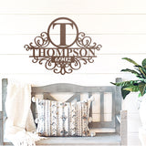 Personalized House Number Sign, Metal Sign, Custom Steel Art, Metal Monogram, Door Hanger, Housewarming Gift, Wedding Monogram, Anniversary
