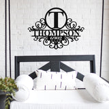 Personalized House Number Sign, Metal Sign, Custom Steel Art, Metal Monogram, Door Hanger, Housewarming Gift, Wedding Monogram, Anniversary