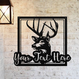 Personalized Deer Hunting Camp Metal Sign - Your Own Wording - Metal Porch Sign - Metal Hunting Sign - Cabin Sign