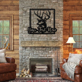 Personalized Deer Hunting Camp Metal Sign - Your Own Wording - Metal Porch Sign - Metal Hunting Sign - Cabin Sign